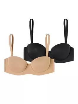 Бюстгальтер на косточках Schiesser, цвет maple-schwarz