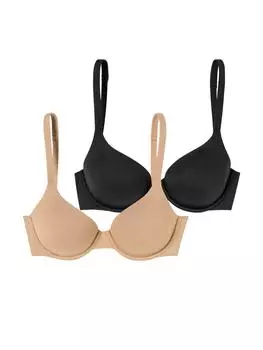 Бюстгальтер на косточках Schiesser, цвет maple-schwarz