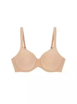 Бюстгальтер на косточках современный мягкий+хлопок Triumph, бежевый