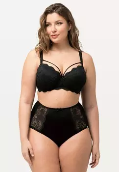 Бюстгальтер на косточках STRAPPY SCALLOPED Ulla Popken, черный