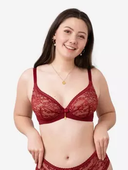 Бюстгальтер на косточках SugarShape, бордовый
