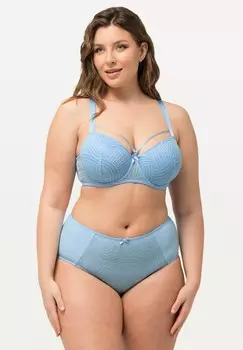 Бюстгальтер на косточках TEXTURED WAVE Ulla Popken, светло-голубой