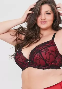 Бюстгальтер на косточках TONAL PADDED PLUNGE Oola Lingerie, красный