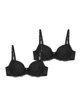 Бюстгальтер на косточках Triumph Peony Florale, черный