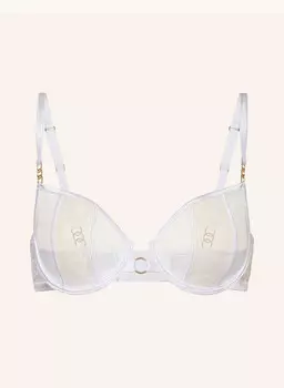 Бюстгальтер на косточках, украшенный шелком Livy, белый