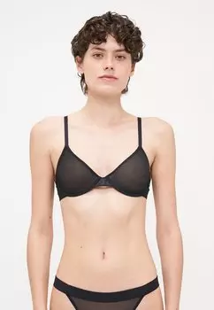 Бюстгальтер на косточках UNLINED DEMI BRA Organic Basics, черный