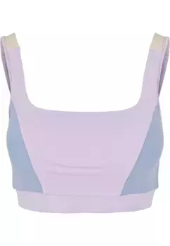 Бюстгальтер на косточках URBAN CLASSICS " Urban Classics Ladies Color Block Bra", цвет Lilac/Violablue/Softseagrass