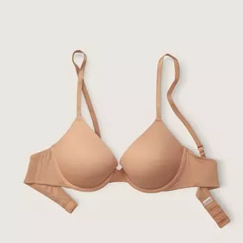 Бюстгальтер на косточках Victoria's Secret Pink Wear Everywhere Push-up, кофейный