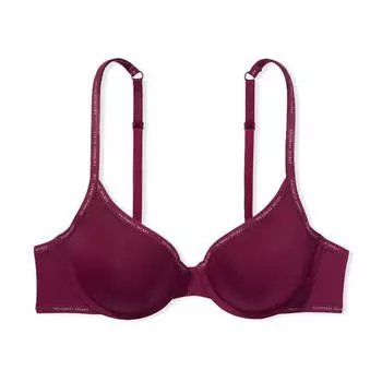 Бюстгальтер на косточках Victoria's Secret The T-shirt Lightly-Lined Demi, вишневый