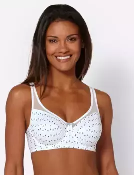 Бюстгальтер на косточках Washpur Wschepur, цвет Wei-Bedruckt