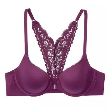 Бюстгальтер на легкой подкладке Victoria's Secret Body by Victoria Smooth Demi, темно-бордовый