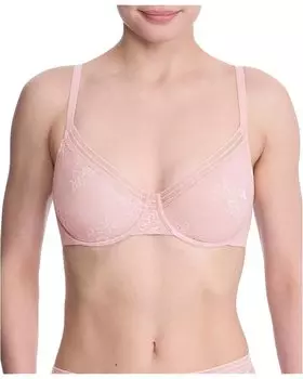 Бюстгальтер Natori Love Lace Underwire Bra, цвет Pink Pearl/Warm White