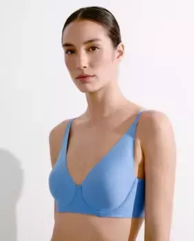 Бюстгальтер Naturana с формованными чашками на косточках и поролоном, синий