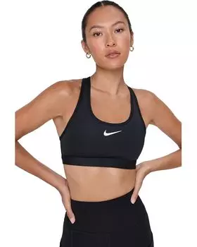 Бюстгальтер Nike Swoosh Medium Support Bra, черный/белый