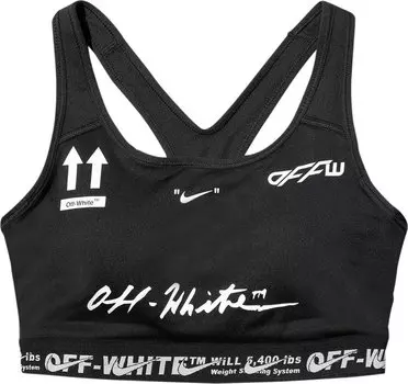 Бюстгальтер Nike Women's x Off-White NRG As Bra 'Black', черный