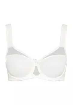 Бюстгальтер Nuance Minimer с декоративными бантами и сетчатыми вставками Lascana, бежевый