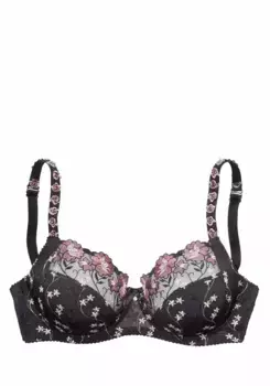 Бюстгальтер Nuance на косточках, с красивой кружевной вышивкой, нижнее белье, коричневый