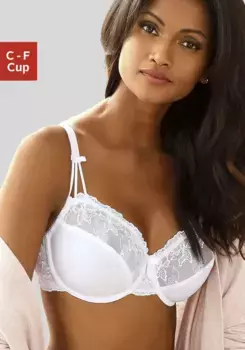Бюстгальтер Nuance на косточках, с кружевной вышивкой, нижнее белье, белый