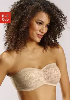 Бюстгальтер Nuance на косточках со съемными бретелями и деталями из цветочного кружева, цвет Toffee