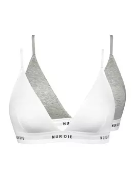 Бюстгальтер Nur Die Triangle Bra Sportiv, цвет Light grey/mottled grey