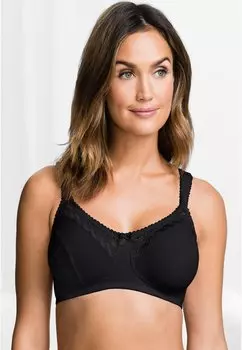 Бюстгальтер OHNE BGEL MIT (2ER PACK) KOMFORT bonprix, черный