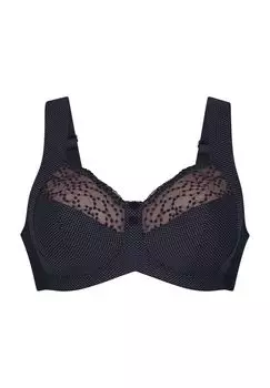 Бюстгальтер Orely рельефный, декоративные пуговицы, горошек, женский Anita, черный