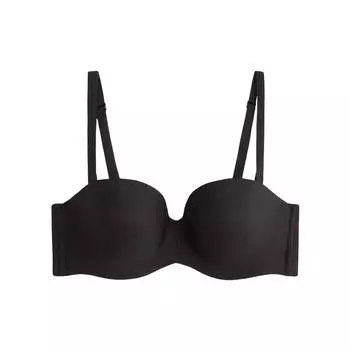 Бюстгальтер Oysho Polyamide Push-Up With Removable Straps, черный