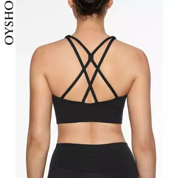 Бюстгальтер Oysho со средней поддержкой спины, черный