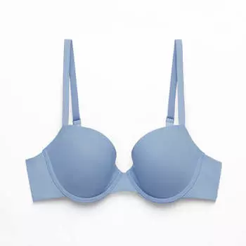 Бюстгальтер Oysho Underwired Polyamide Classic, серо-синий