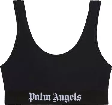 Бюстгальтер Palm Angels Classic Logo Sport Bra 'Black/White', черный