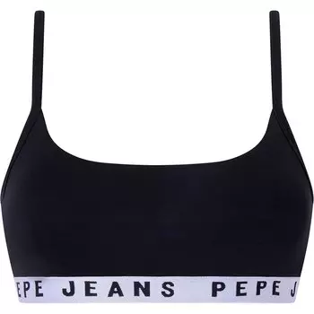 Бюстгальтер Pepe Jeans Logo Stripeslette, черный
