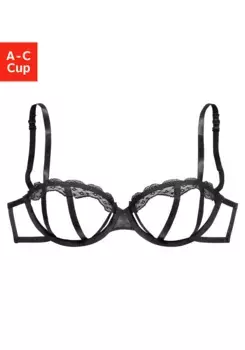 Бюстгальтер Petite Fleur Gold на косточках и соблазнительной лентой, сексуальное нижнее белье, нижнее белье, черный