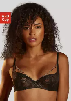 Бюстгальтер Petite Fleur Gold на косточках со съемной цепочкой, сексуальное нижнее белье, черный