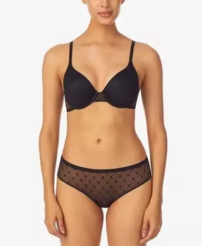 Бюстгальтер полного покрытия из сетки Monogram DK7501 DKNY, черный