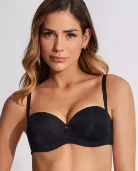 Бюстгальтер пуш-ап без бретелек Selmark, черный