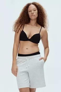 Бюстгальтер пуш-ап без косточек H&M, черный