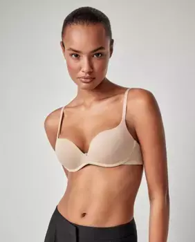 Бюстгальтер пуш-ап без косточек с глубоким вырезом Gisela, цвет Nude