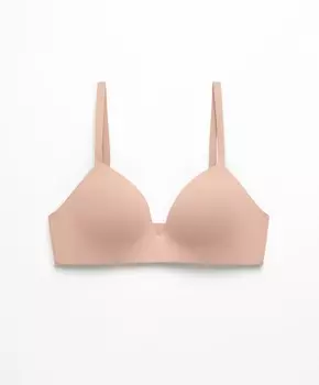 Бюстгальтер пуш-ап из полиамида с треугольными чашками OYSHO, бежевый