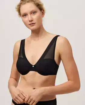 Бюстгальтер пуш-ап из тюля Ysabel Mora, черный