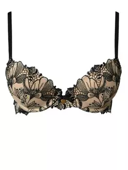 Бюстгальтер пуш-ап из вышитого тюля TWINSET, серый