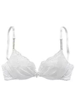 Бюстгальтер пуш ап LASCANA, белый