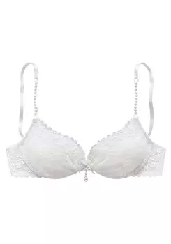 Бюстгальтер пуш ап LASCANA, белый