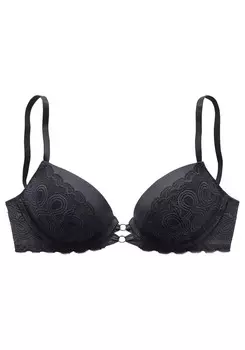 Бюстгальтер пуш ап LASCANA, черный