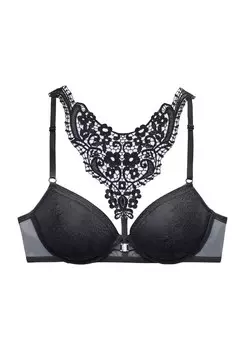 Бюстгальтер пуш-ап LASCANA, черный