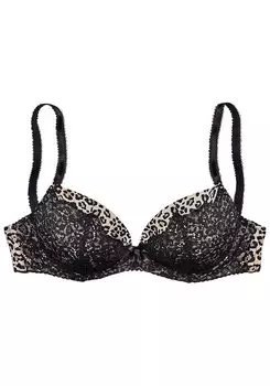 Бюстгальтер пуш ап LASCANA, цвет leo bedruckt