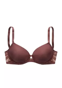 Бюстгальтер пуш-ап LASCANA, коричневый