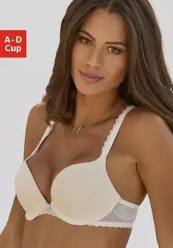 Бюстгальтер пуш-ап LASCANA с особо мягкими чашками, кремовый