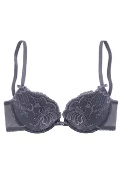 Бюстгальтер пуш ап LASCANA, серо синий