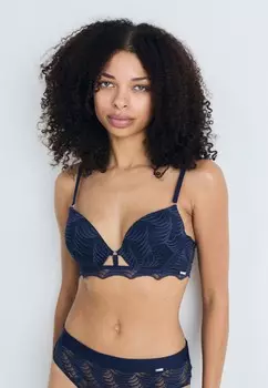 Бюстгальтер пуш-ап LASCANA, темно-синий