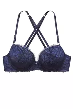 Бюстгальтер пуш-ап LASCANA, темно-синий